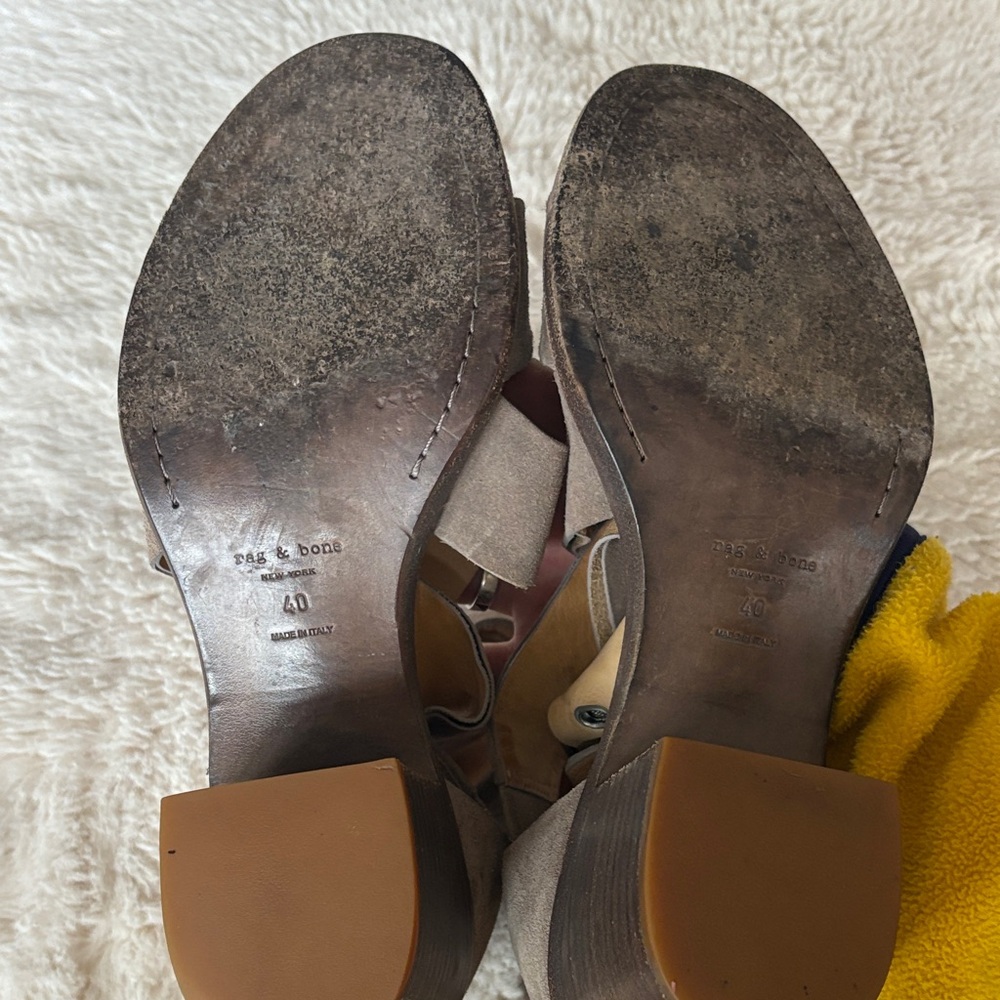 Rag & Bone Mari Taupe Heeled Sandals - Picture 6 of 6